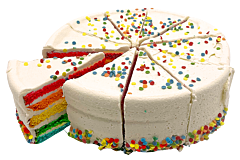 Rainbow Cake gesneden