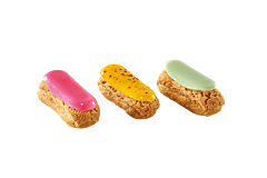 Petit Eclair 3 stuks (Pistachio, Raspberry en Passion Fruit)