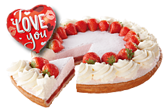Aardbeien bavaroisvlaai met gratis Moederdagcadeau