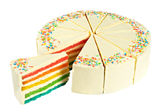 Rainbow Cake gesneden