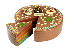 Rainbow Cake Chocolate Kerst