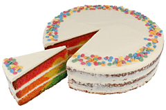 Rainbow Cake met print/logo 