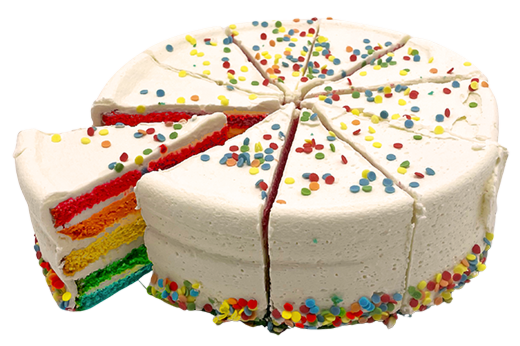 Rainbow Cake gesneden
