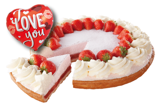 Aardbeien bavaroisvlaai met gratis Moederdagcadeau