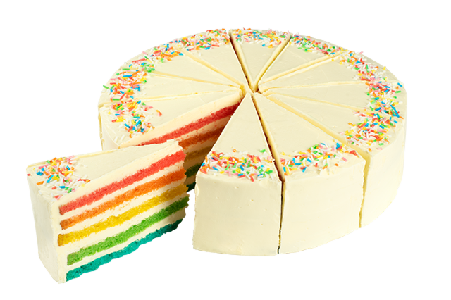 Rainbow Cake gesneden