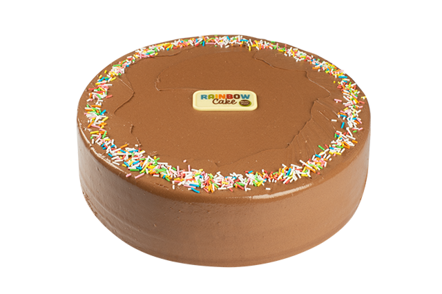 Rainbow Cake Chocolate ongesneden